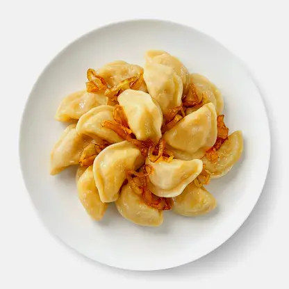 Вареники с картофелем и жареным луком