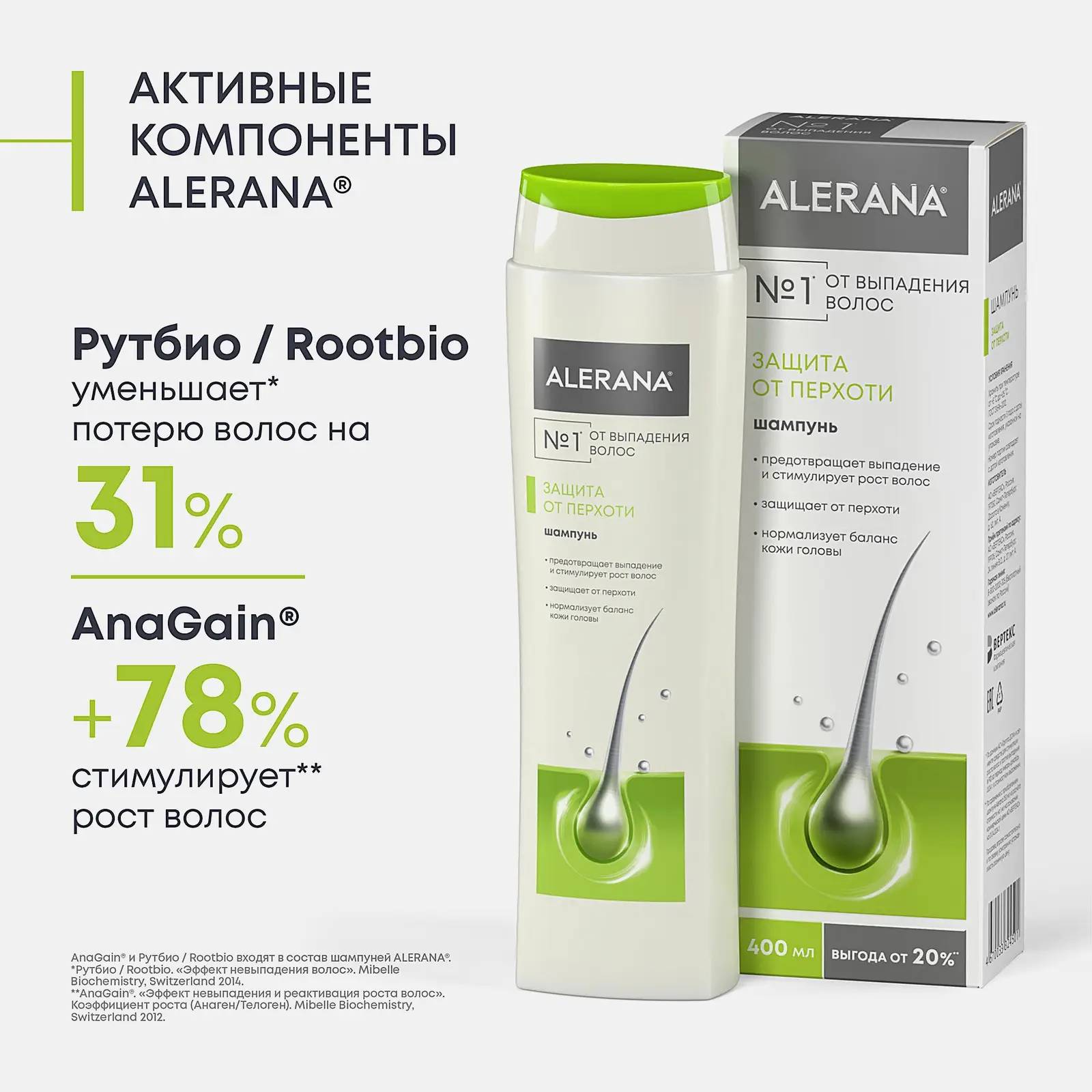 Шампунь для волос Alerana Против перхоти 400мл - фото 4