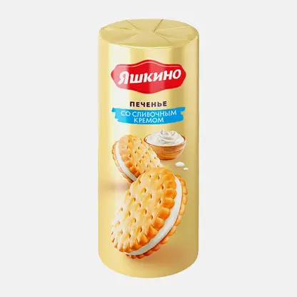 Печенье со сливочным кремом Яшкино 190г