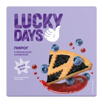 Изображение товара Пирог песочный с черничным джемом Lucky Days 430г