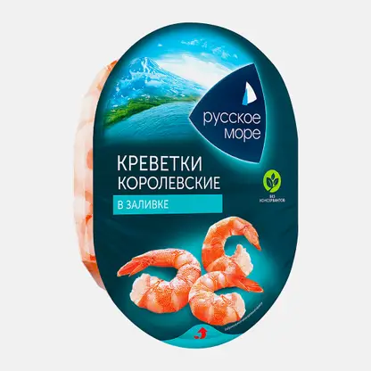 Креветки Русское море королевские в заливке 180г