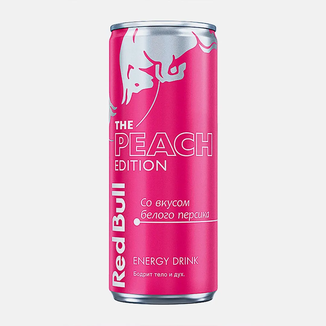 Энергетический напиток со вкусом белого персика Red Bull Peach Edition 250мл