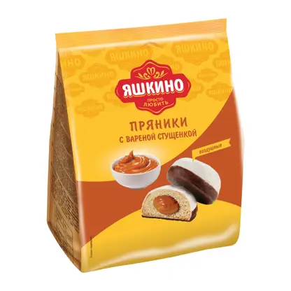 Изображение товара Пряники с вареной сгущенкой Яшкино 350г