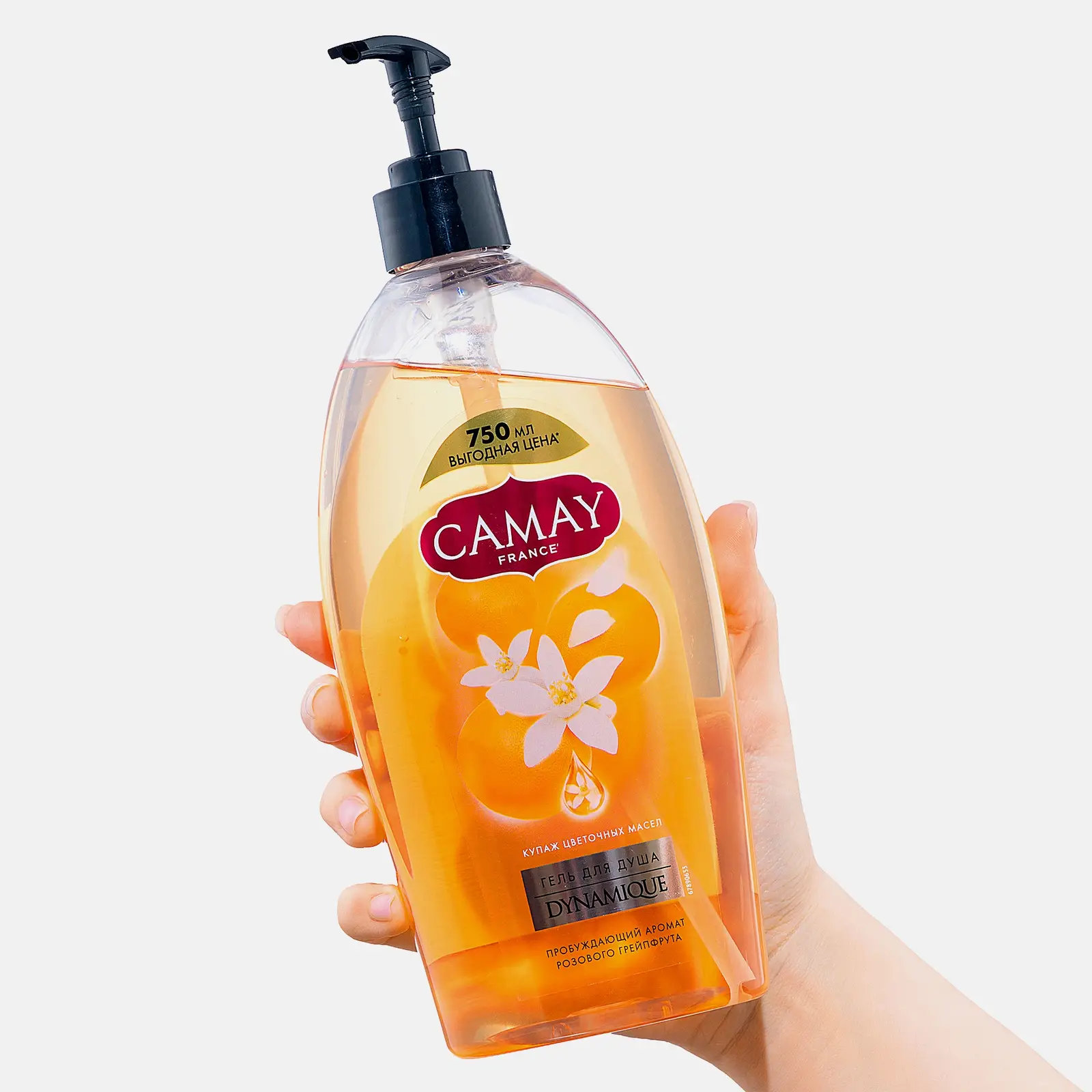 Гель для душа Camay Dynamique с ароматом розового грейпфрута 750мл