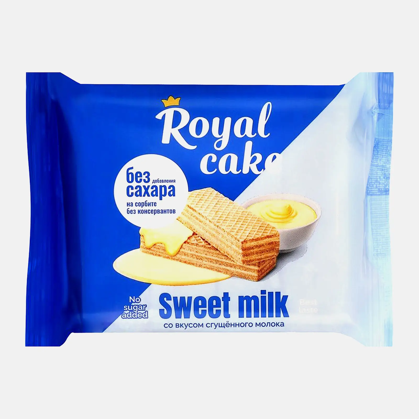Изображение товара Вафли Royal Cake на сорбите со вкусом сгущённого молока 120г