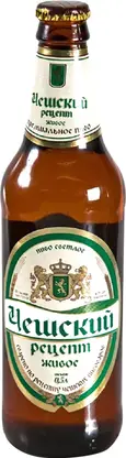 Пиво Чешский рецепт живое светлое фильтрованное непастеризованное 4.7% 450мл