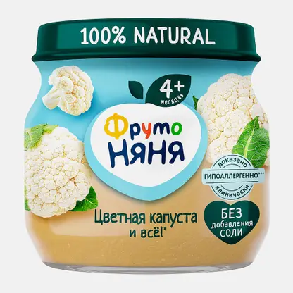 Пюре из цветной капусты с 4 месяцев Фрутоняня 80г