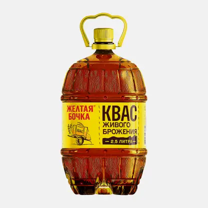 Квас Желтая бочка фильтрованный пастеризованный 2.5л