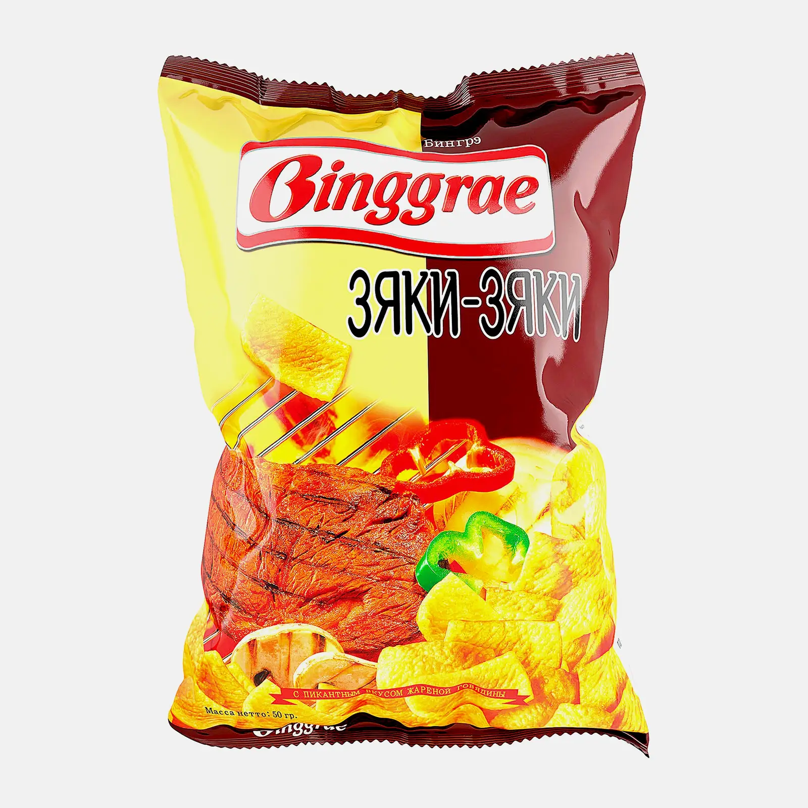 Изображение товара Чипсы Binggrae вкус жареной говядины Зяки-Зяки 50г