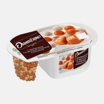 Йогурт c шариками со вкусом соленой карамели Даниссимо 6.9% 105г