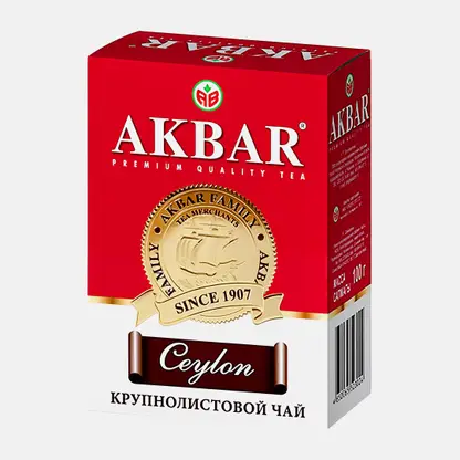 Чай черный Akbar Ceylon крупнолистовой 100г