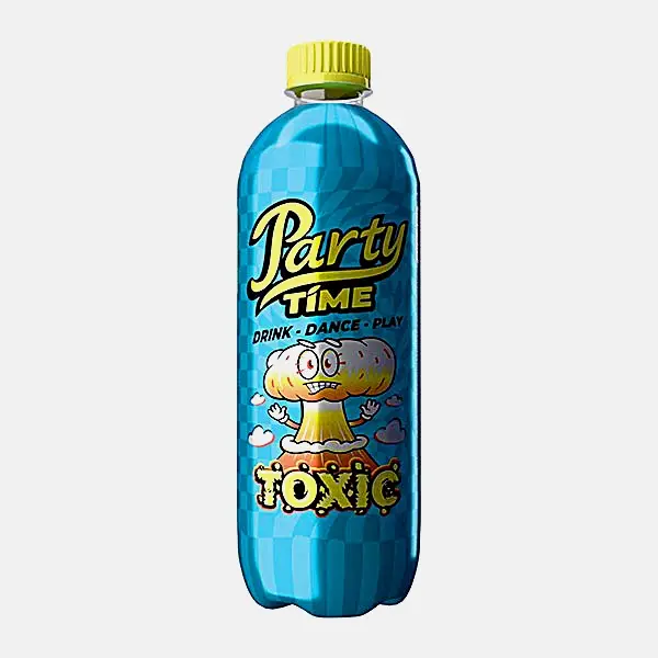 Изображение товара Газированный напиток Toxic Party Time 500 мл - яблочный вкус, сладкий и освежающий