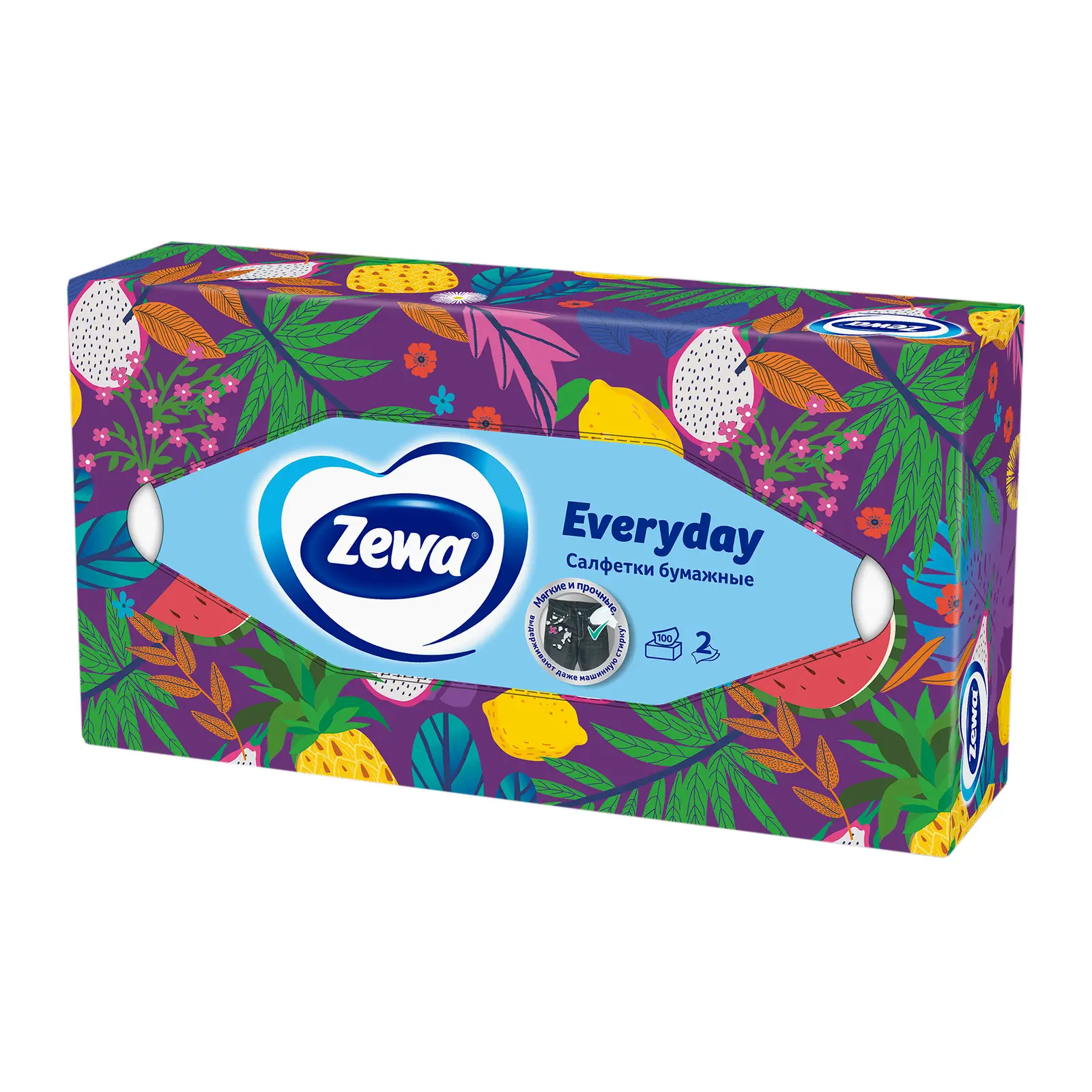 Салфетки бумажные Zewa Everyday 2 слоя 100шт