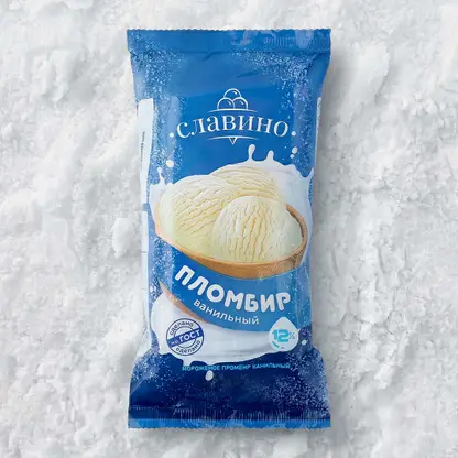 Пломбир Славино ванильный 12% 200г