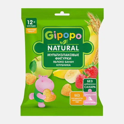 Мультизлаковые фигурки Gipopo яблоко банан клубника 21г