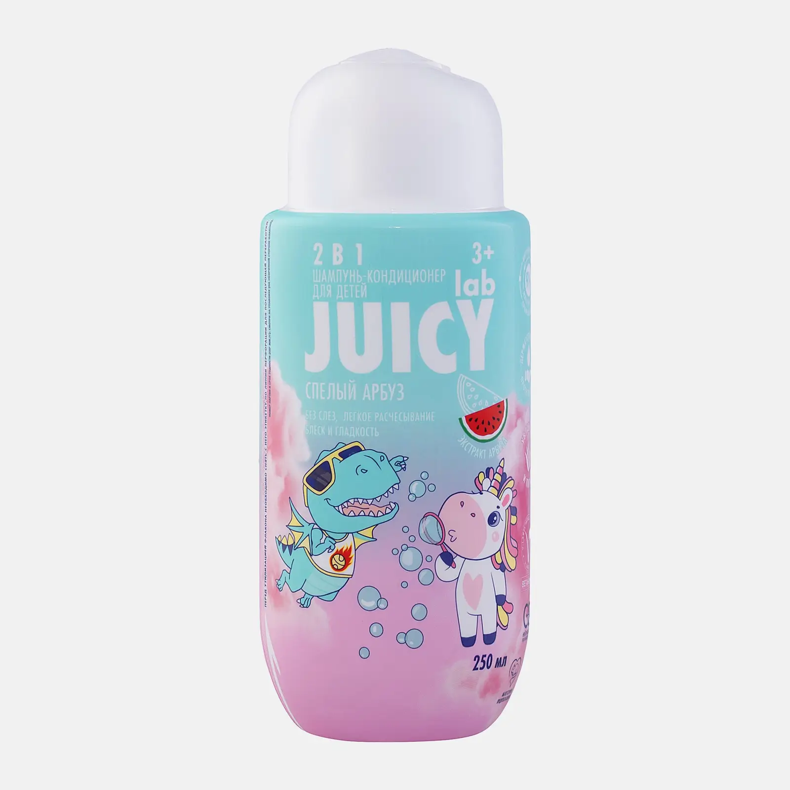 Шампунь-кондиционер для детей Juicy Lab Спелый арбуз 2в1 250мл Шампунь-кондиционер для детей Juicy Lab Спелый арбуз 2в1 250мл
