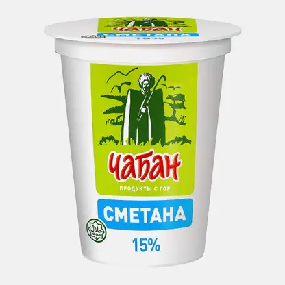 Сметана Чабан Халяль 15% 400г