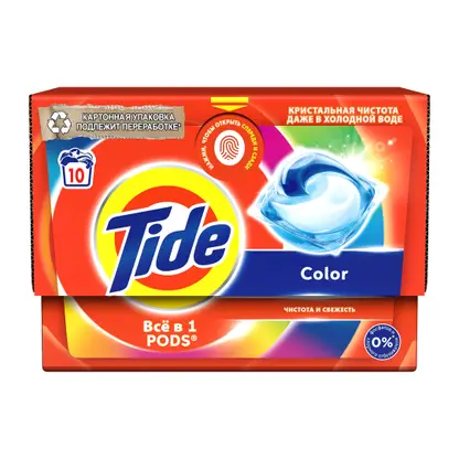 Изображение товара Капсулы для стирки Tide Color автомат 10шт
