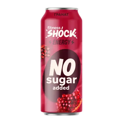Изображение товара Энергетический напиток со вкусом граната Fitness Shock Energy 450мл
