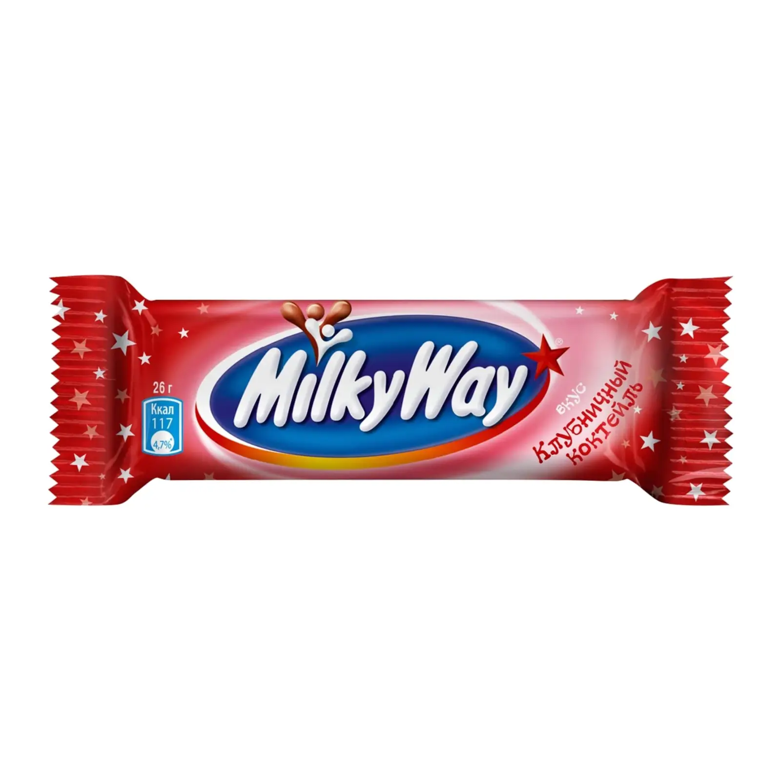 Шоколадный батончик Клубничный коктейль Milky Way 26г — в каталоге на ...
