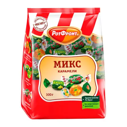 Изображение товара Карамель Ротфронт микс Барбарис Дюшес Апельсин 300г яркое ассорти конфет