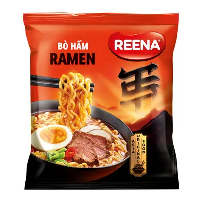 Изображение товара Лапша быстрого приготовления Рамен с острой говядиной Reena 115г