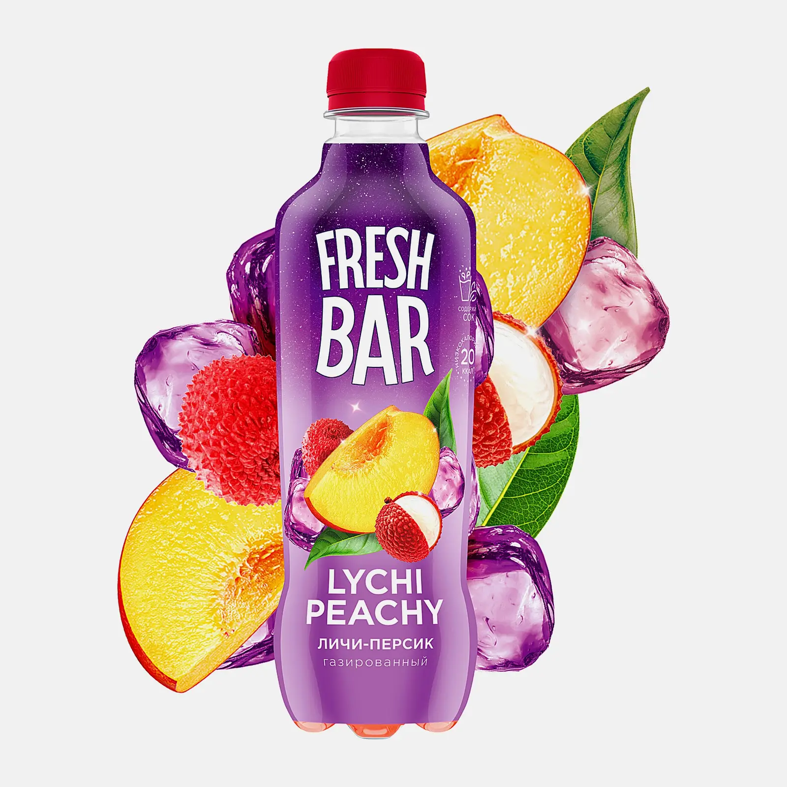 Напиток газированный Lychi Peachy Fresh Bar 480мл - фото 2