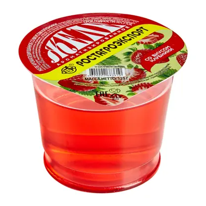 Изображение товара Желе Ростагроэкспорт ароматизированное со вкусом клубники 125г