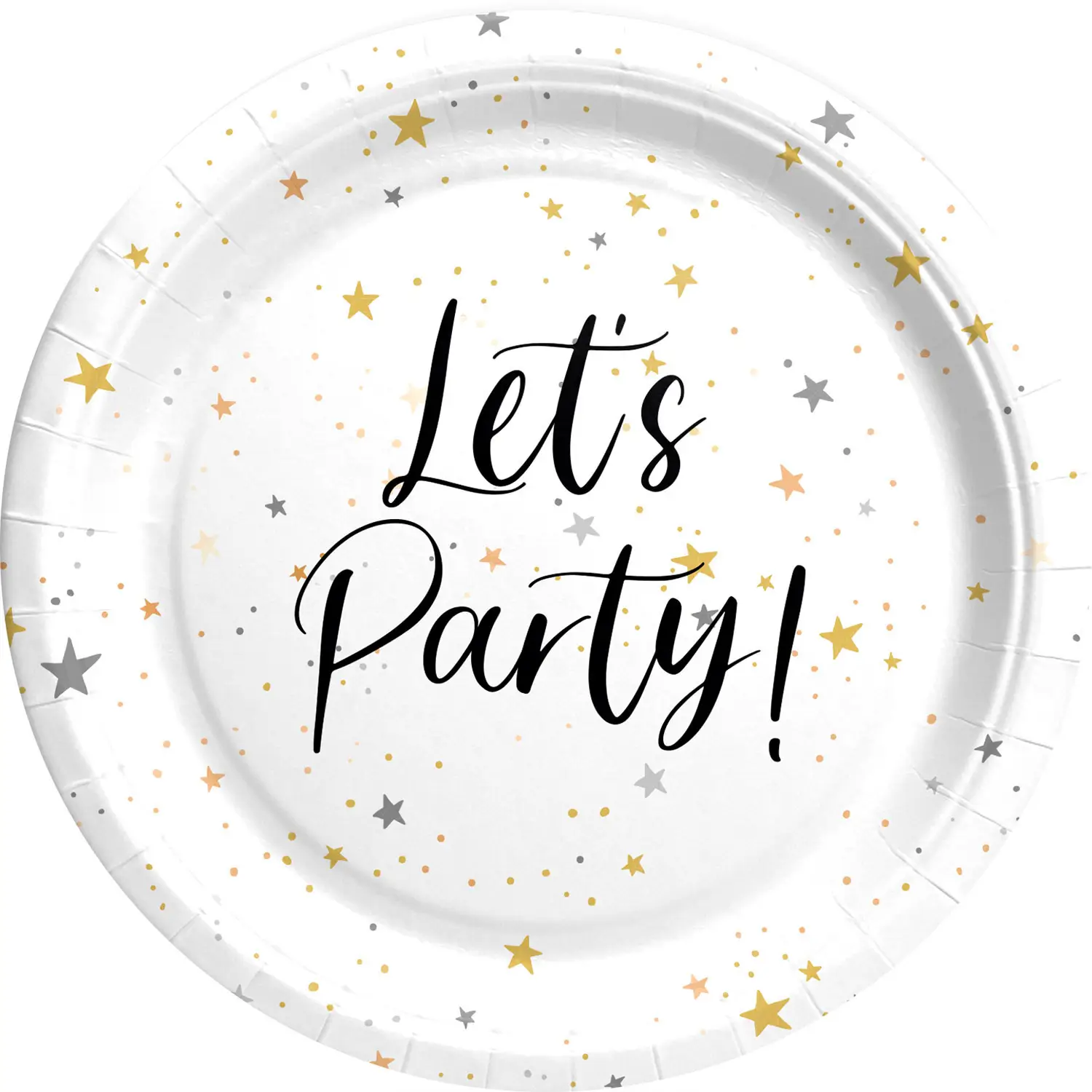 Тарелки картонные Пакетико Party 23см 6шт в ассортименте