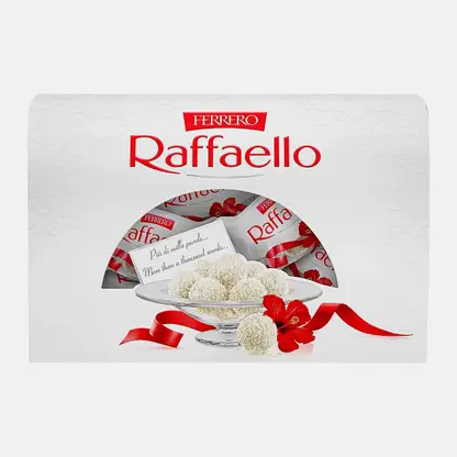 Конфеты с цельным миндальным орехом в кокосовой обсыпке в сундуке Raffaello 240г