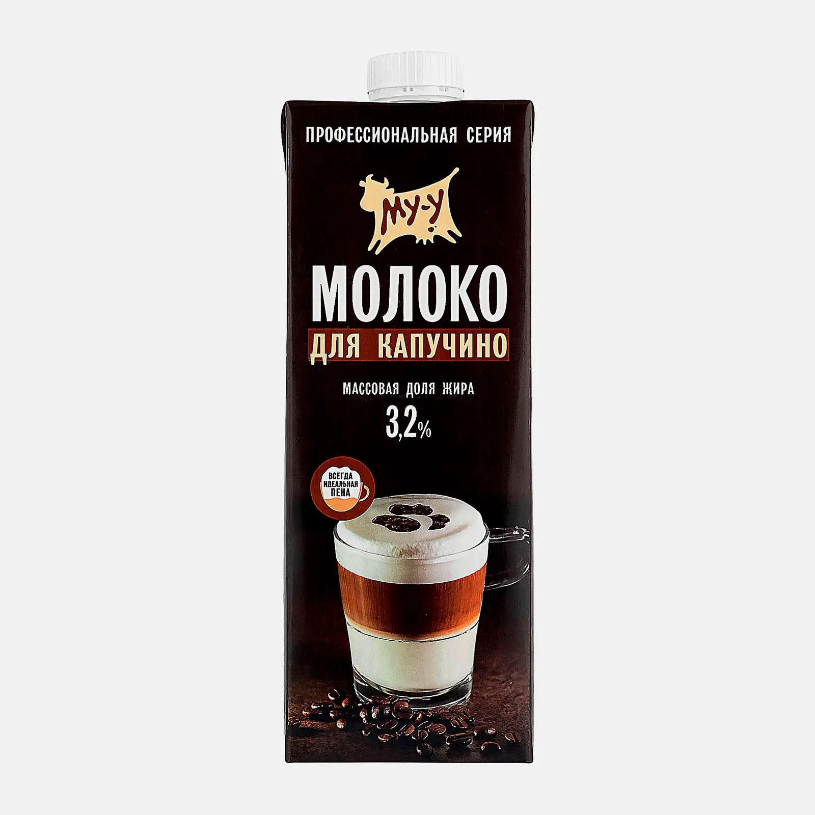 Изображение товара Молоко Му-у для капучино ультрапастеризованное 3.2% 925мл