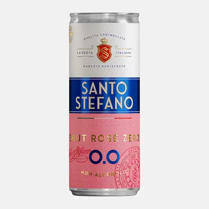 Напиток Santo Stefano Zero розовый игристый брют 0.5% 250мл
