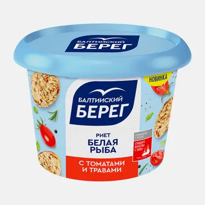 Риет Балтийский берег минтай белая рыба с томатами и травами 140г
