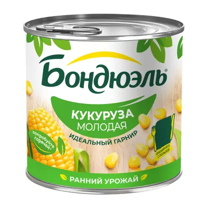 Изображение товара Кукуруза Бондюэль молодая 340г