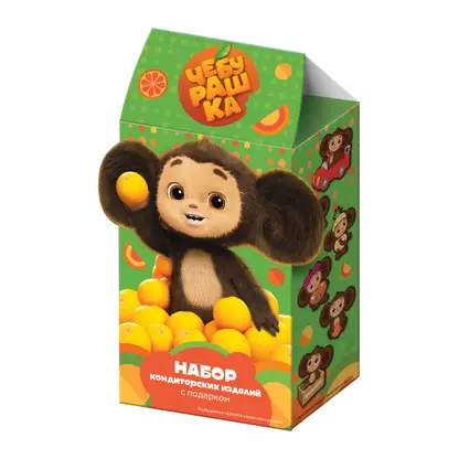 Изображение товара Подарочный набор Чебурашка с джиббитсом Кондитер Кубани 123г