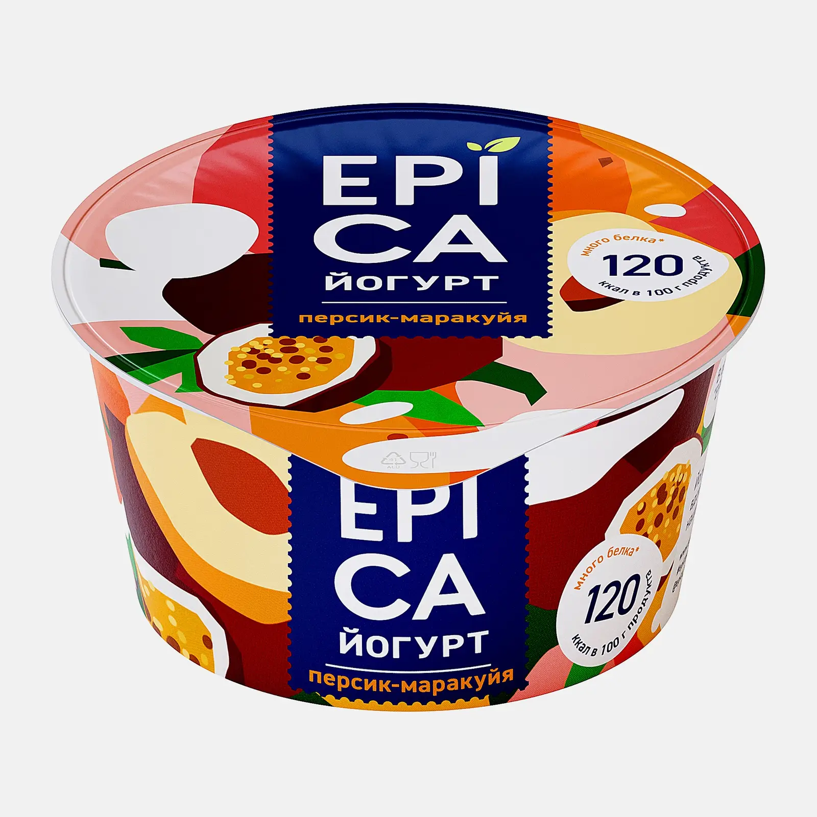 Изображение товара Йогурт Epica Персик-маракуйя 4.8% 130 г