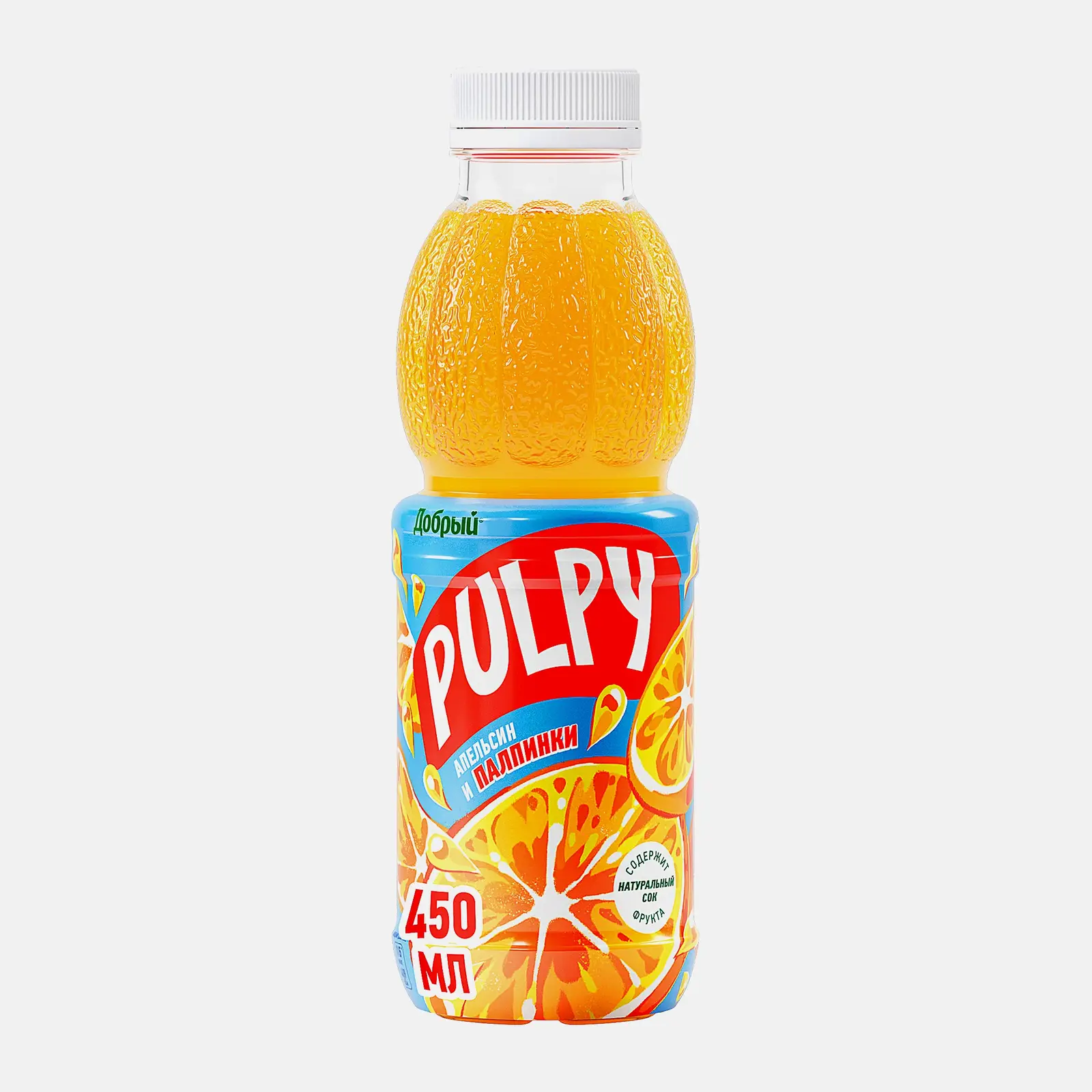 Напиток сокосодержащий Добрый Pulpy Апельсин 450мл - фото 2