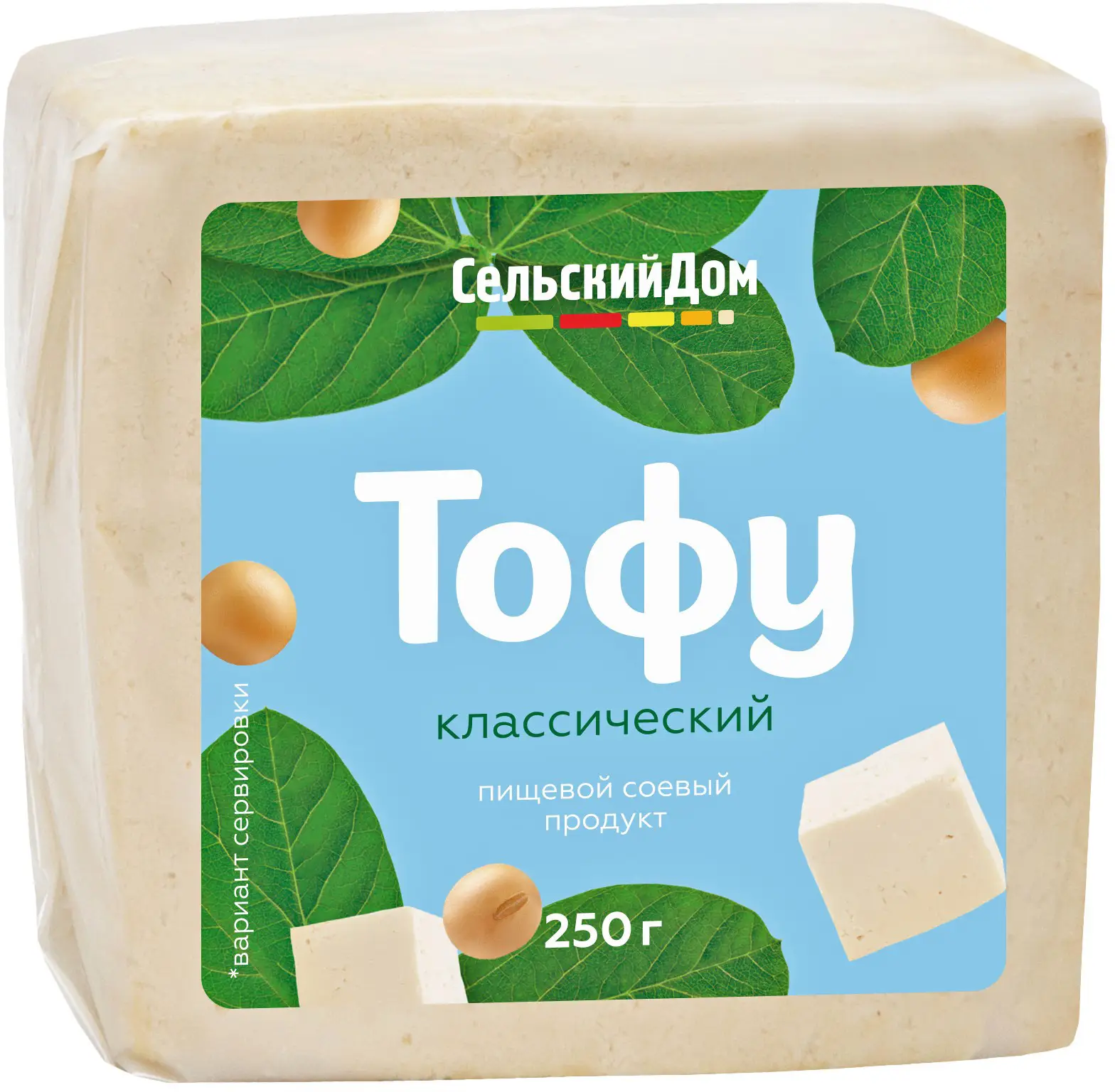 Продукт пищевой соевый Сельский дом Тофу классический 4.8% 250г — в  каталоге на сайте сети Магнит | Краснодар