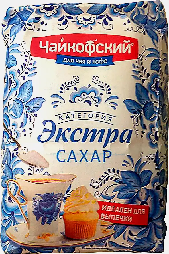 Изображение товара Сахар-песок Чайкофский 900г - качественный экстра класс для домашних и кулинарных целей