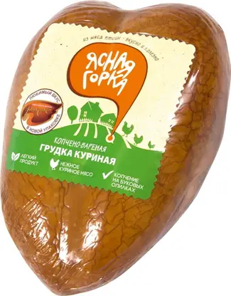 Изображение товара Грудка куриная копчено-вареная Ясная Горка весовая
