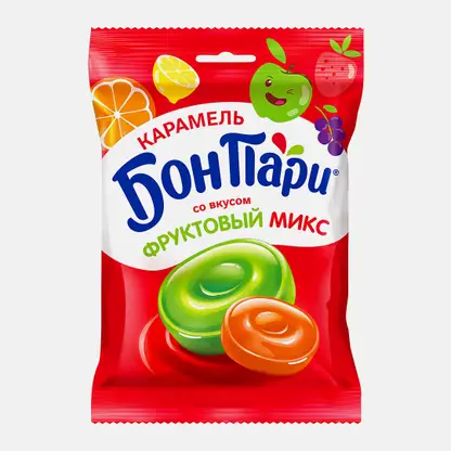 Леденцы Фруктовое Ассорти Бон Пари 500г