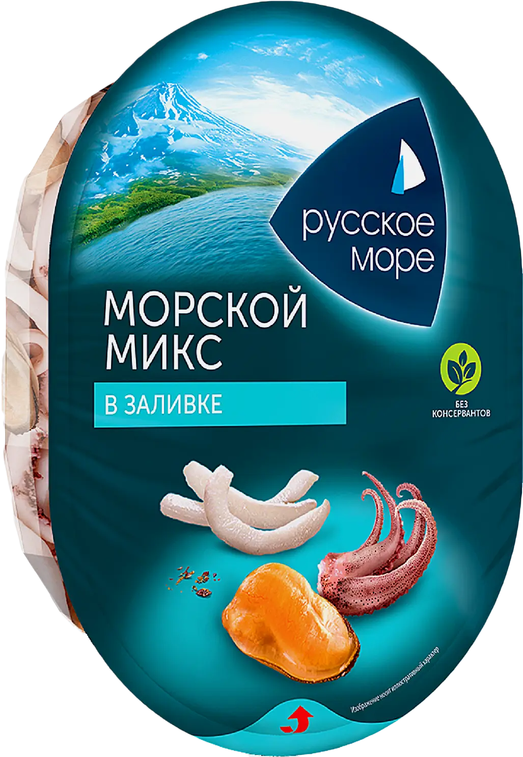 Изображение товара Коктейль морепродуктов Русское Море Морской микс 180г в заливке