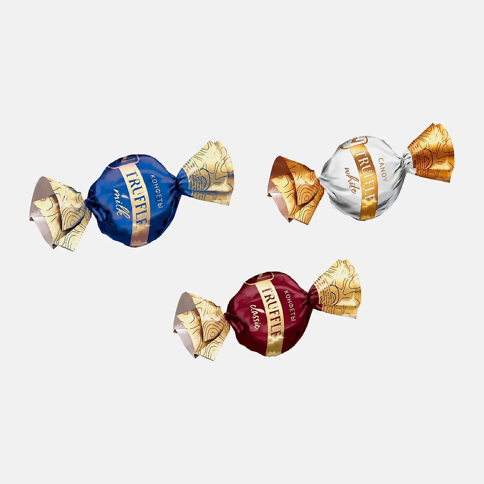 Изображение товара Ассорти трюфельных конфет Truffle 300 г с мягкой начинкой и шоколадной глазурью