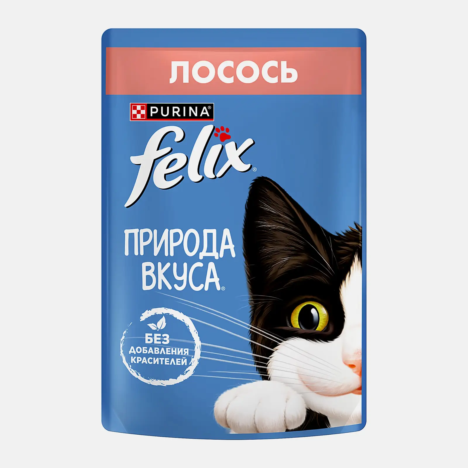 Изображение товара Влажный корм для кошек Felix Природа вкуса c лососем в соусе 75г