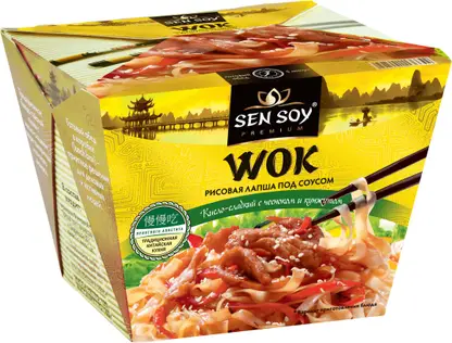 Изображение товара Лапша Sen Soy Рисовая под китайским соусом Wok 125г