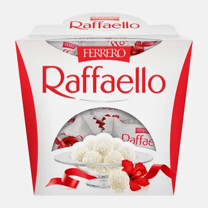 Конфеты с цельным миндальным орехом в кокосовой обсыпке Raffaello 150г