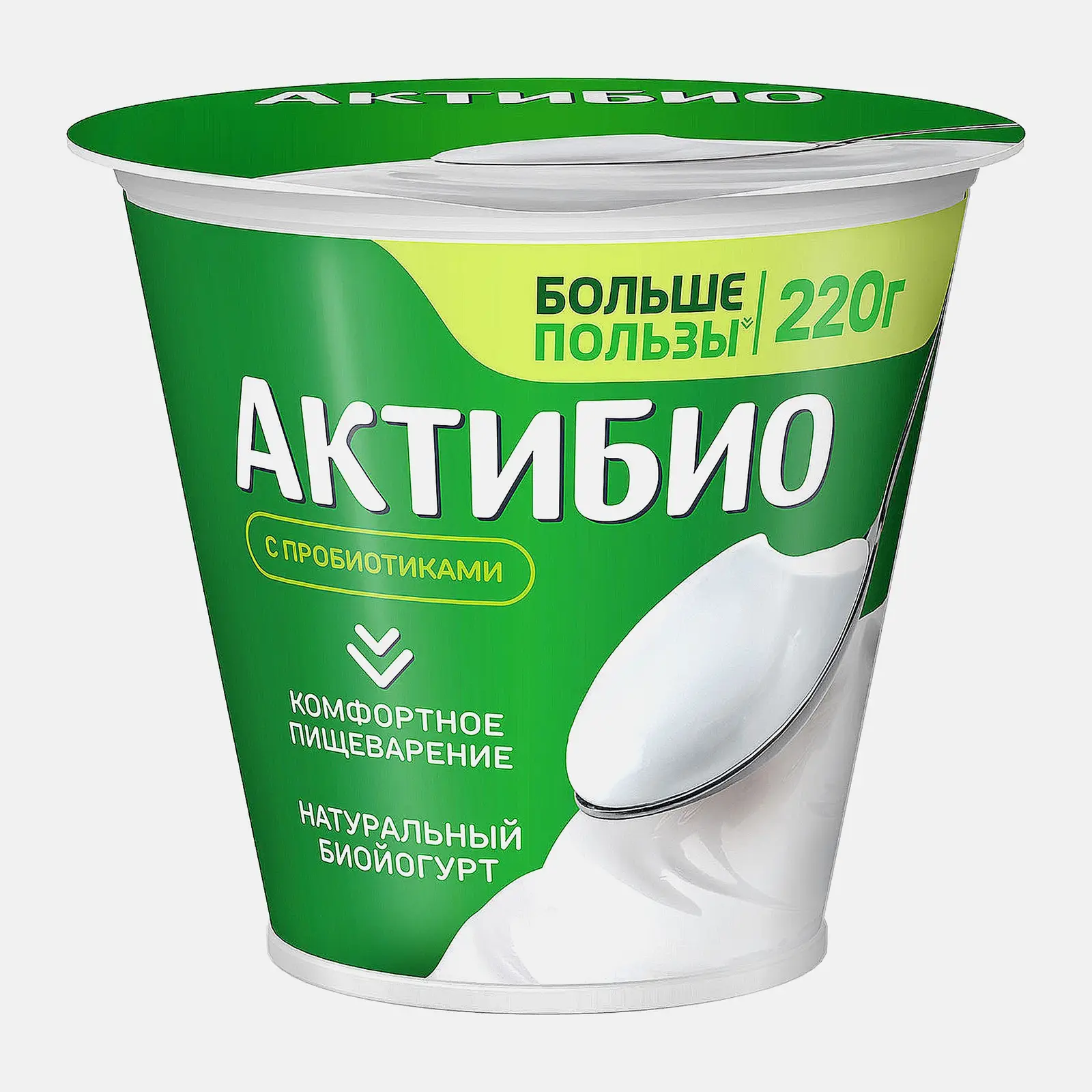 Биойогурт Актибио натуральный 3.5% 220г