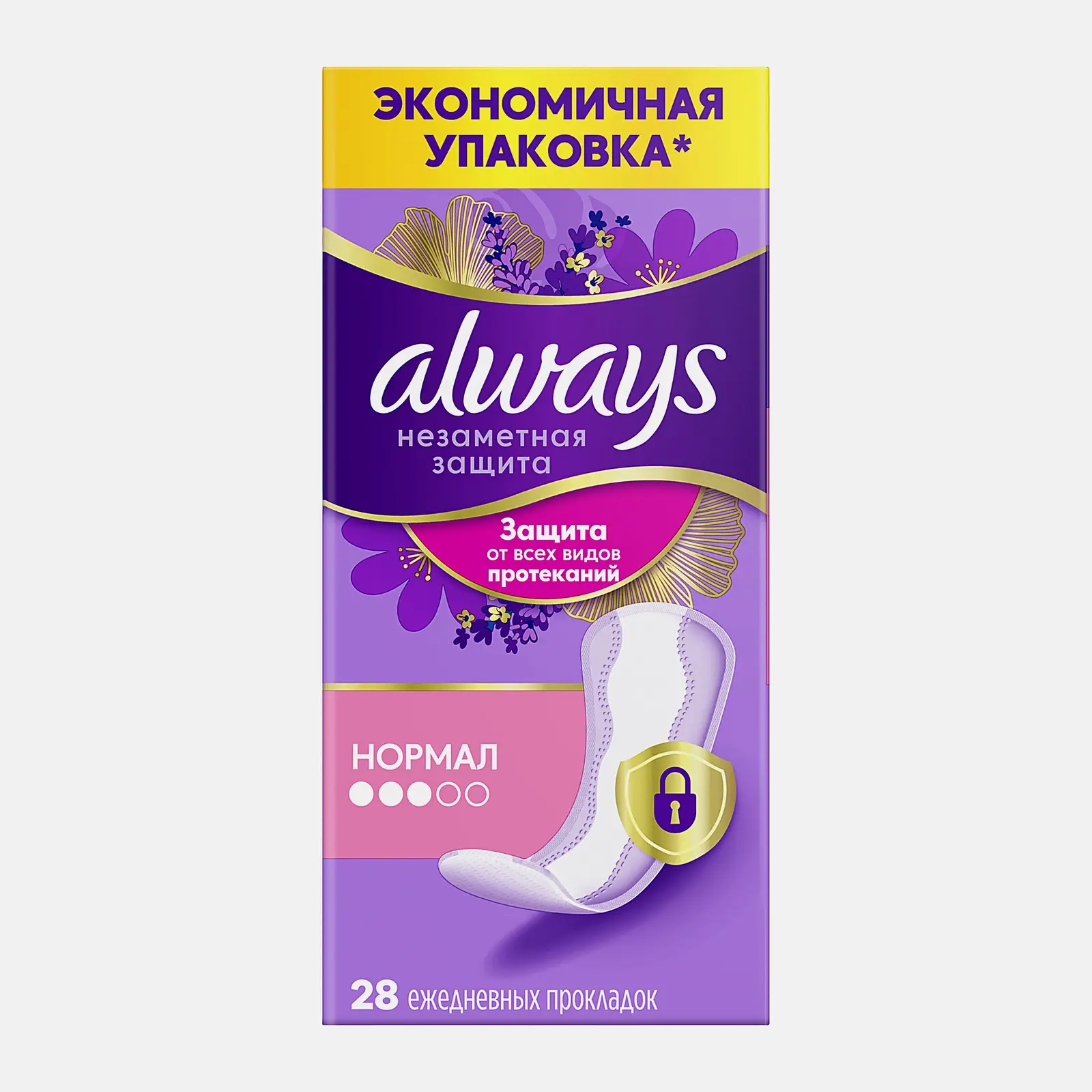 Ежедневные прокладки гигиенические Незаметная защита Норм Duo Always 28шт