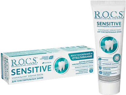 Зубная паста R.O.C.S. Sensitive восстановление и отбеливание 75мл