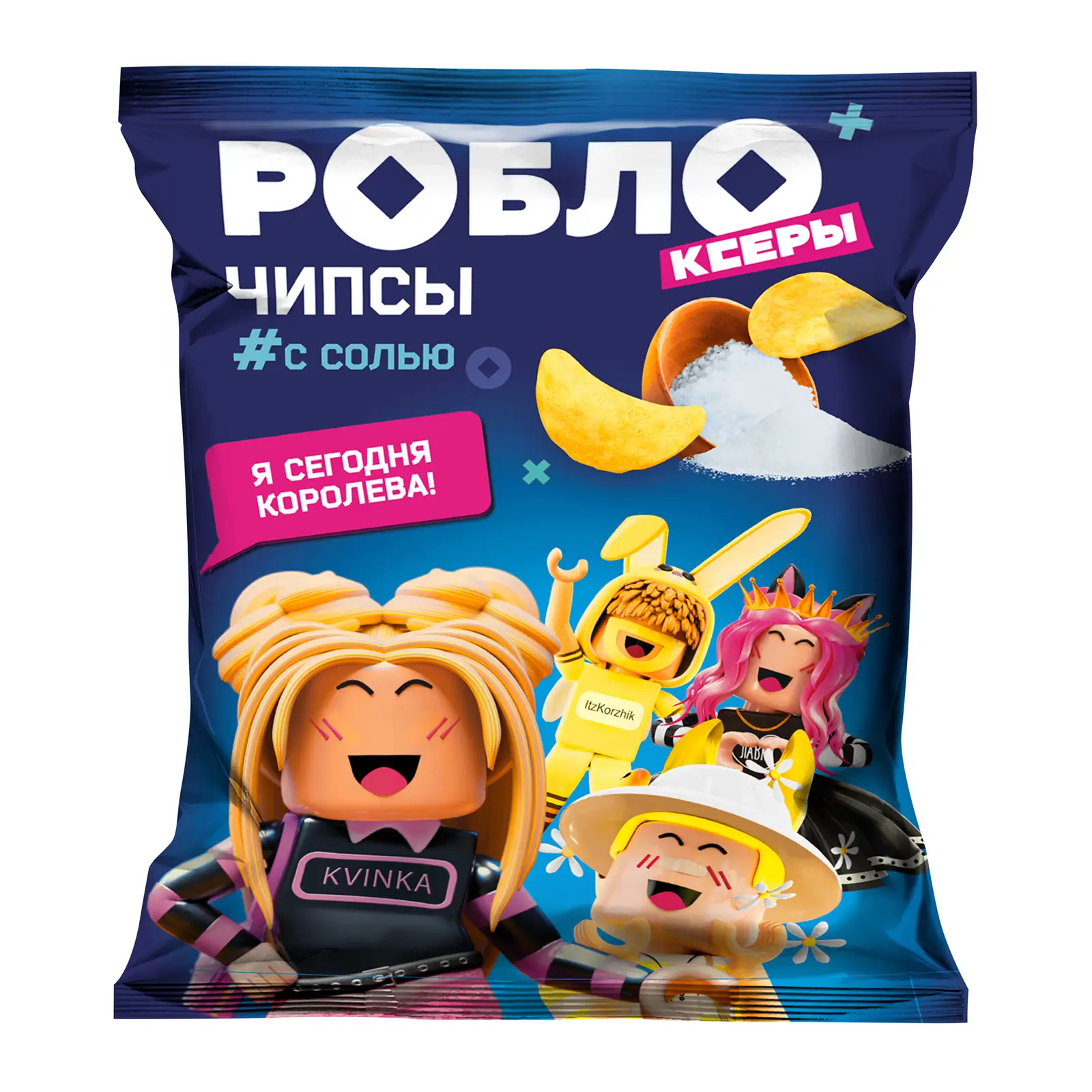 Изображение товара Чипсы Роблоксеры с солью 75г - картофельные хрустящие закуски